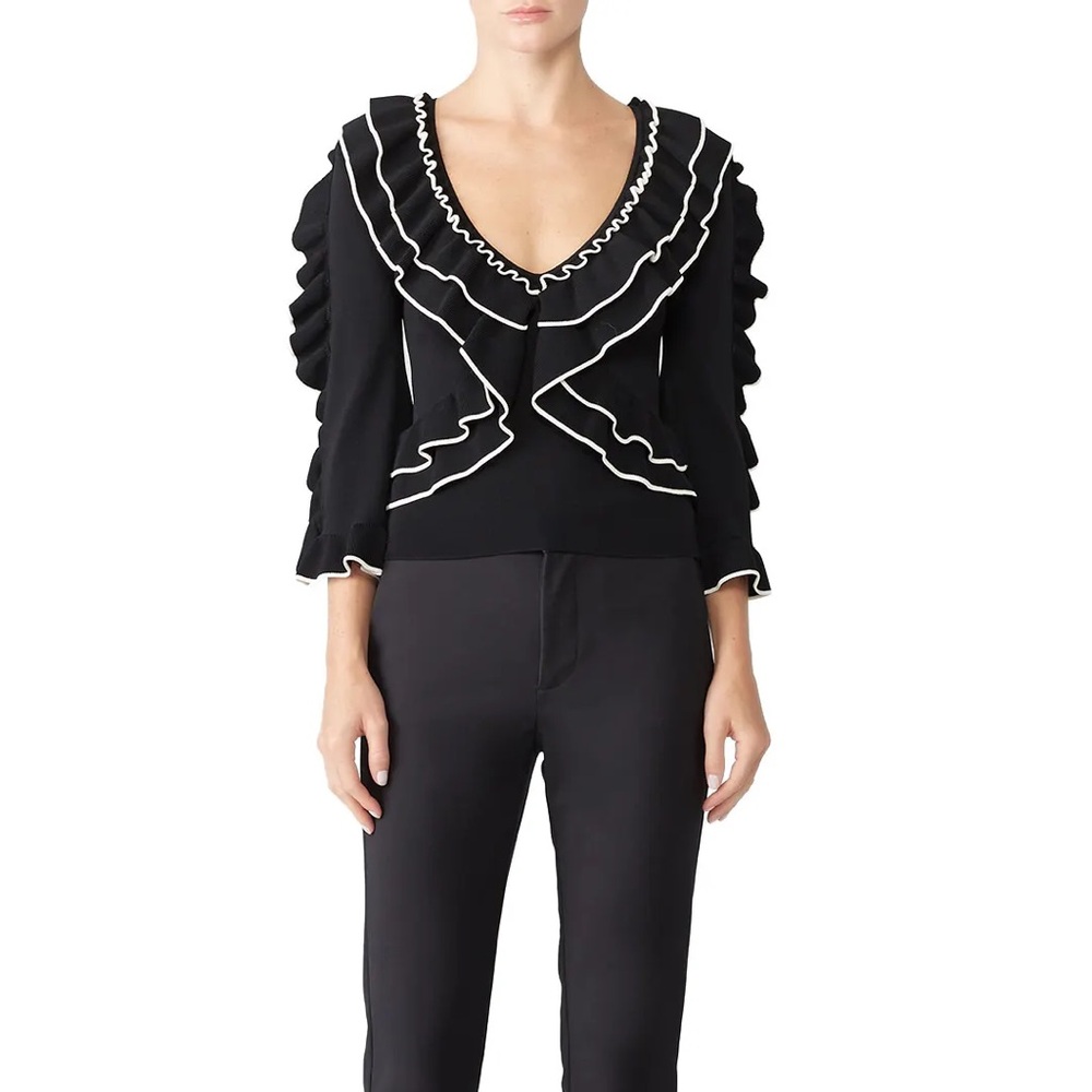 Ronny Kobo Shiva Ruffle Sweater
